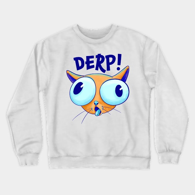 Derp Cat Crewneck Sweatshirt by MariaNinfa